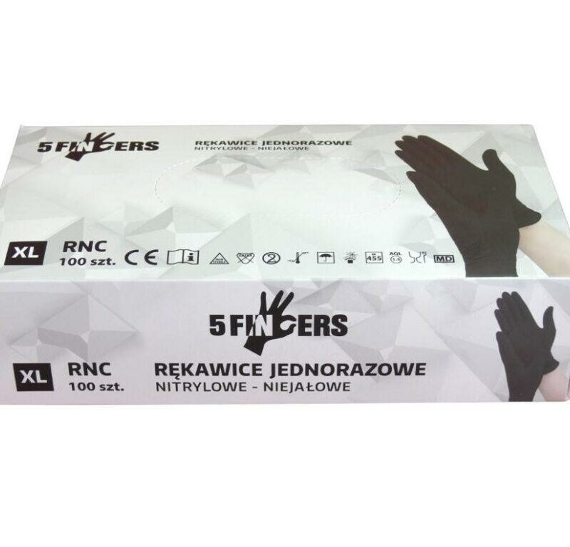 5FINGERS RNC rękawice nitrylowe czarne